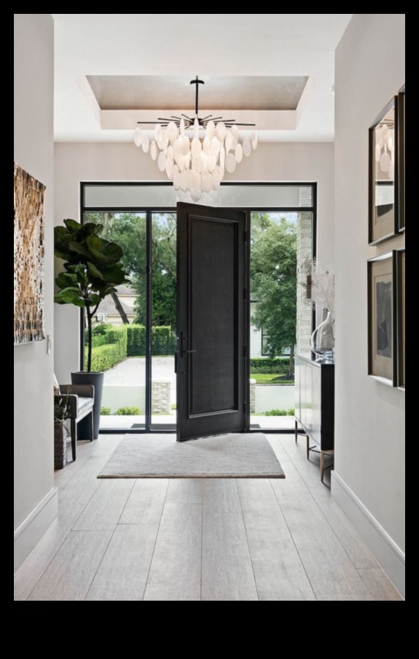 Mūsdienīgs ieejas dekors viesmīlības sajūtai