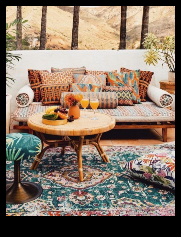 Kādas ir Marokas pufu idejas Boho iedvesmotai āra atpūtas zonai?
