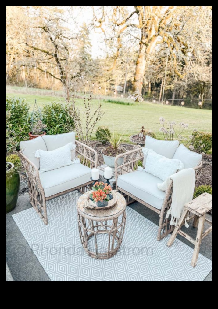 Vai ir kādi padomi, kā izrotāt āra atpūtas zonu ar Boho pieskārienu?