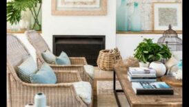 Kā izveidot piekrastes dzīvojamo istabu ar pīto dekoru idejām?